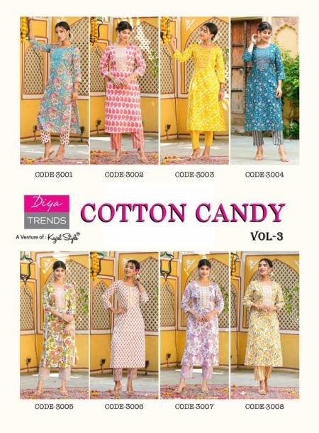 Cotton Candy Vol 3 By Diya Trends Cotton Kurti With Bottom Catalog